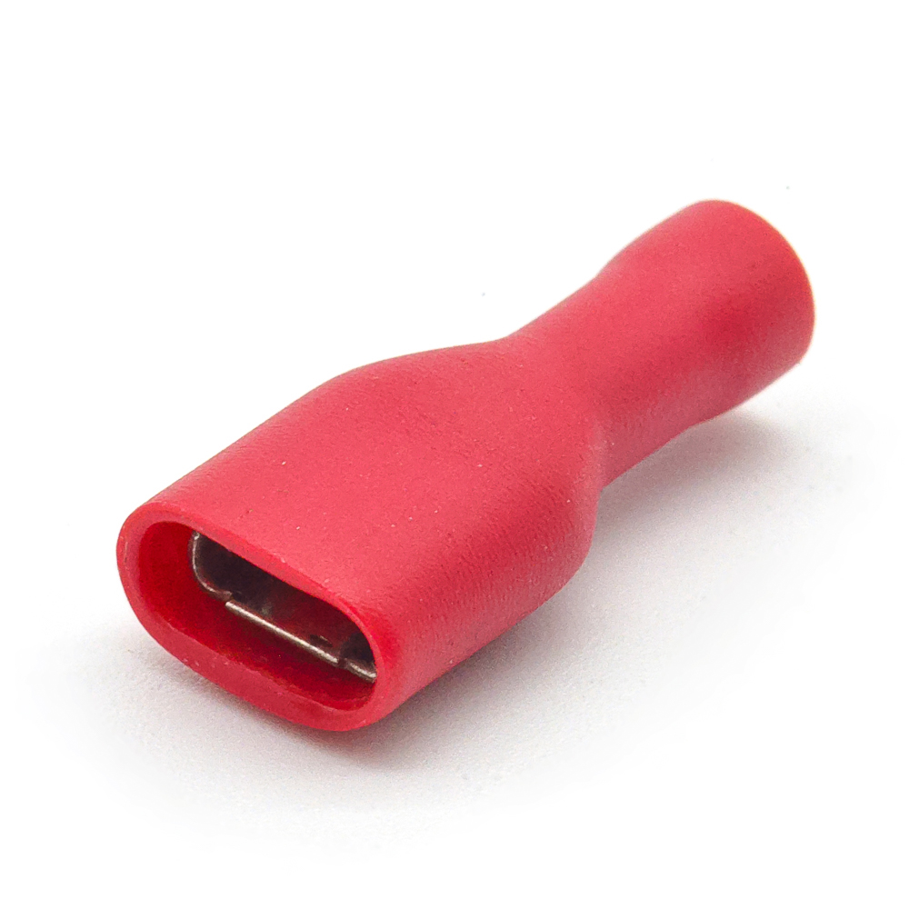 FDFD1.25-250 (РПИ-М(н) 1,5-6,3) 6,3mm, 0,5-1,5 mm², red Клемма ножевая, изолированная (гнездо), фото