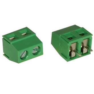 DG127-5.0-02P-14-00S(H) 12A(Ампер) 300V(Вольт) 2 контакта шаг 5,0mm, 1 ряд контактов Клеммник винтовой, на плату, GAOSONG, фото