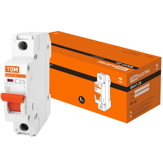 ВА47-29 1Р 25A(Ампер) 230VAC(Вольт) 4,5кА х-ка С Автоматический выключатель, фото