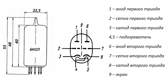 6Н1П-ВИ Двойной триод, "5" купить в интернет-магазине «Ай-Пи Электрон ...