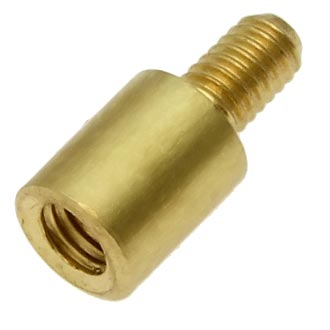 PCSN-6 Стойка для печатной платы круглая, латунь, внутр. резьба М3х0,5, наружная резьба М3х0,5, длина L 6+5mm, 1 отв. под винт/1 винт, Ruichi, фото