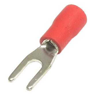 SV1.25-3.2 (НВИ1,5-3,2) 3,2mm, 0,5-1,5mm² red Клемма вилочная, изолированная, фото