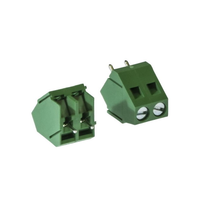 GT103-5.0-02P-14-00 10A(Ампер) 300V(Вольт) 2 контакта шаг 5mm 1 ряд контактов Клеммник винтовой, на плату, GOLTEN, фото