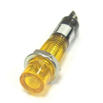 N-814-Y 220VAC Ø7mm Лампа индикаторная неоновая желтая пластмасса, фото