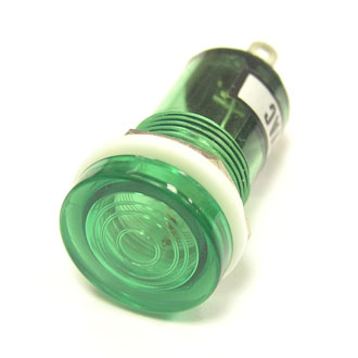 N-812-G 220V Ø15mm Лампа индикаторная неоновая зеленая пластмасса, фото