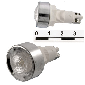 N-836-W 220VAC(Вольт) Ø12mm Лампа индикаторная неоновая белая пластмасса, Ruichi, фото