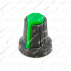 RR4817 ручка приборная, отв.6 mm п/круглое, цвет зеленый,