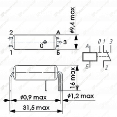 РЭС55А РС4.569.600-0302 1 перекл. 5VDC Реле, РС0.456.011 ТУ